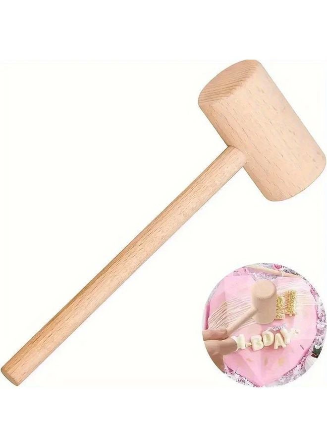2pcs Solid Wood Hammers High Quality DIY Crafts Handmade Flat Head Shockproof Tools - Image 2