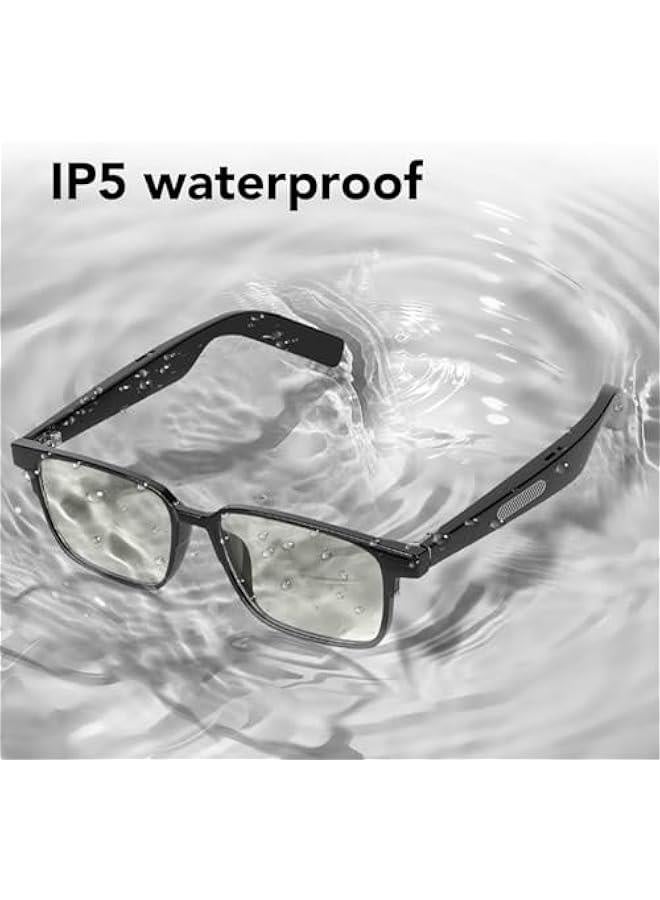 Smart Glasses, IP5 Waterproof Open Ear Sound Sunglasses with Dual Microphones, 5.3 Voice Control Uni Smart Audio Glasses for Driving, Sports, Study (Individual - Image 4