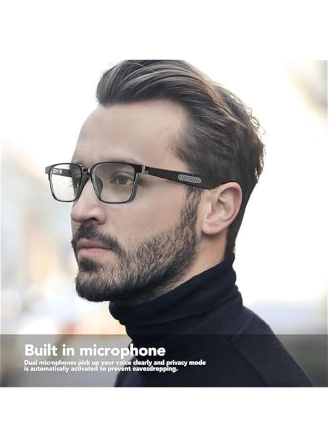 Smart Glasses, IP5 Waterproof Open Ear Sound Sunglasses with Dual Microphones, 5.3 Voice Control Uni Smart Audio Glasses for Driving, Sports, Study (Individual - Image 2
