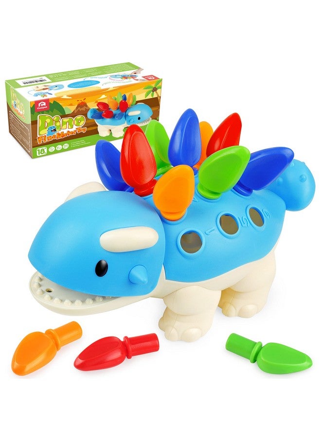 Coogam Dinosaur Fine Motor Skills Toy, The Ankylosaurus Toys 13 Pcs, Sorting Stacking Dinosaur Color Recognition Montessori Educational Gift Game for Year Toddler - Image 1