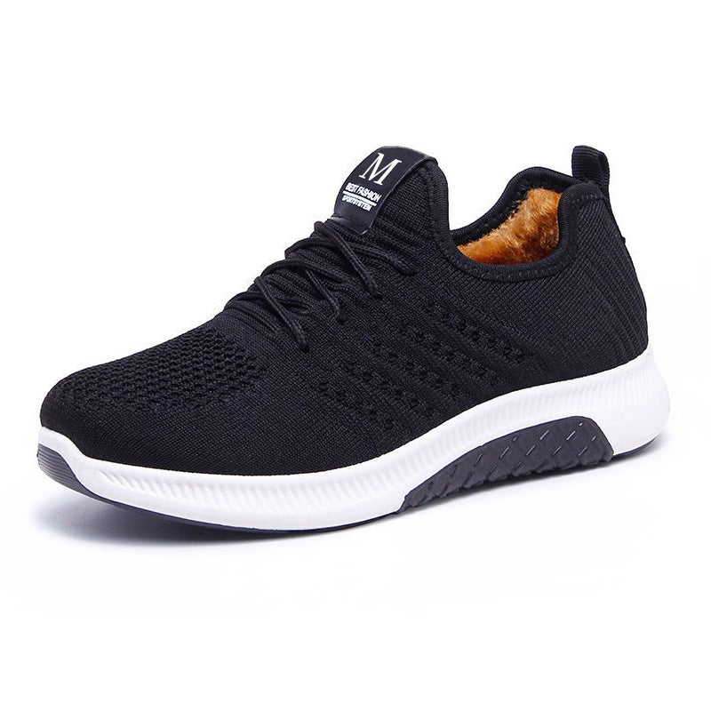 Winter Fleece Womens Beijing Cloth Shoes Black 