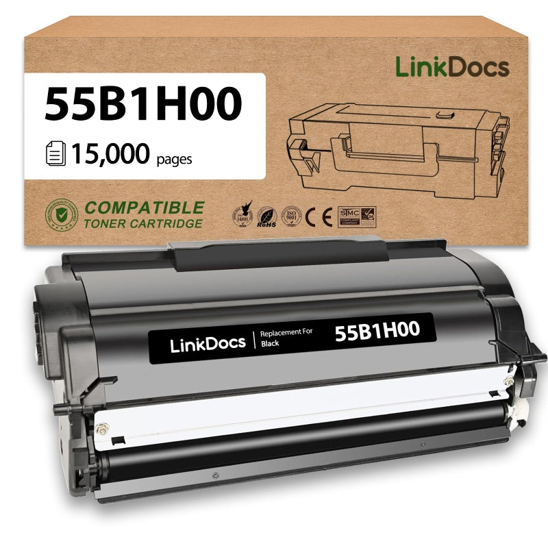 LinkDocs 55B1H00 High Yield Toner Cartridge Replacement for Lexmark 55B1H00 55B1000 55B1X00 Work for Lexmark MS331 MS431 MX331 MX431 Laser Printer 15000 Pages 1 Pack - Image 2