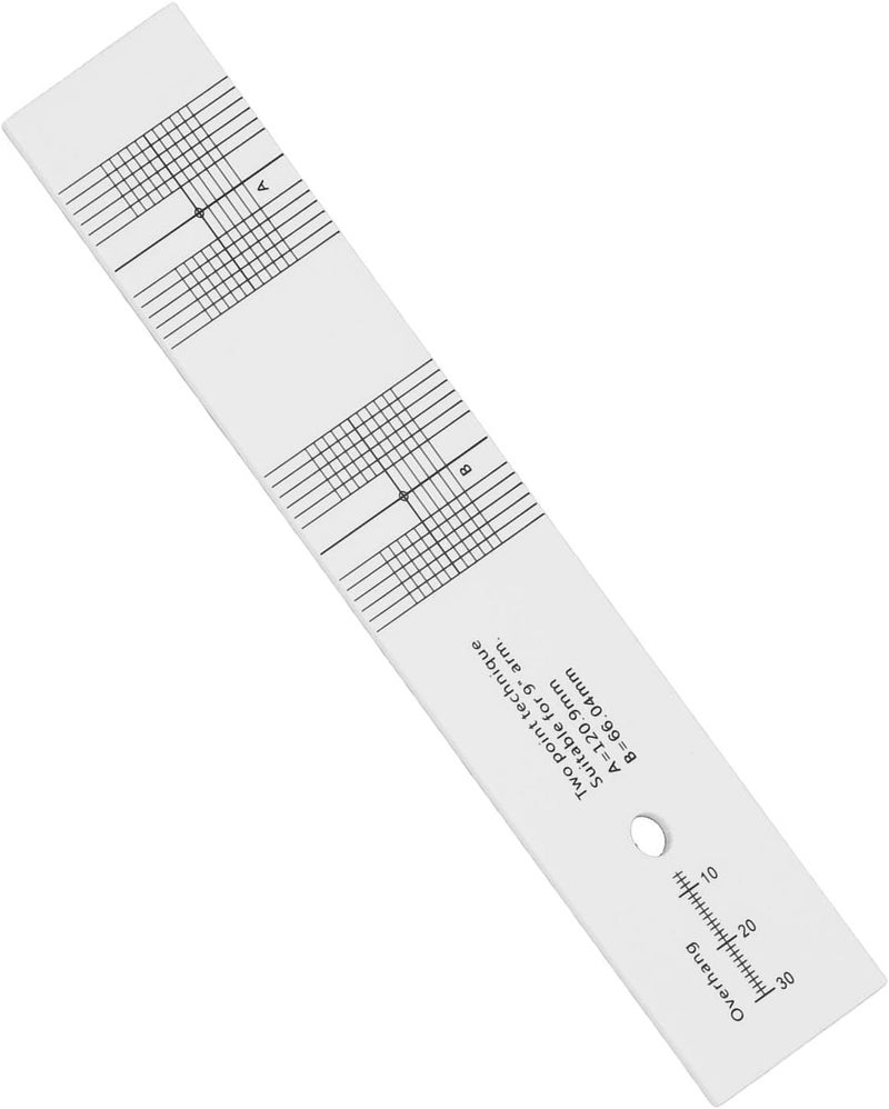 Cartridge Overhang Alignment Gauge Sty Cartridge Alignment Protractor Tool for Record Players Acrylic Phono Stylus Calibration Ruler for Accurate Measurements - Image 2