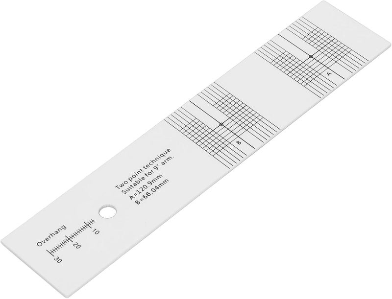 Cartridge Overhang Alignment Gauge Sty Cartridge Alignment Protractor Tool for Record Players Acrylic Phono Stylus Calibration Ruler for Accurate Measurements - Image 3