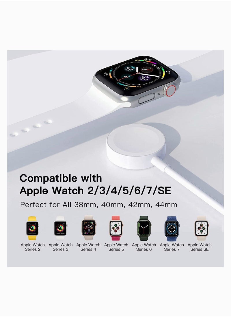 Wireless Charger Compatible for Apple Watch Series 6, 5, 4, 3, 2, 1 – Magnetic Charging Cable – Fast Charging Portable Charger – Long Cord - Image 5
