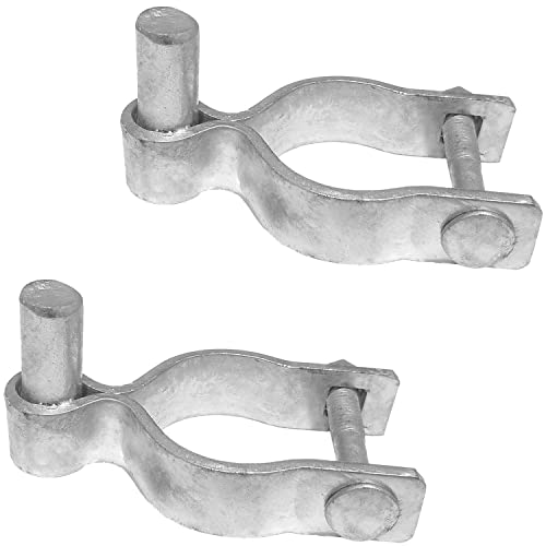 Jake Sales 178 Chain Link Fence Gate Post Hinge Use for 178 Outside Diameter PostPipe Galvanized Chain Link Post Gate Hinge NutBolt Included for Hinge 2 Pak - Image 1