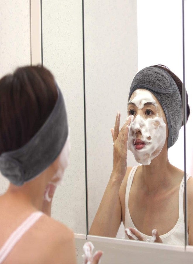 Elvana طوق رأس تجميلي من قماش تيري، طوق شعر تجميلي من الألياف الدقيقة، طوق حماية للشعر مع إبزيم فيلكرو للعلاجات التجميلية (عبوة من 3 قطع) - Image 5