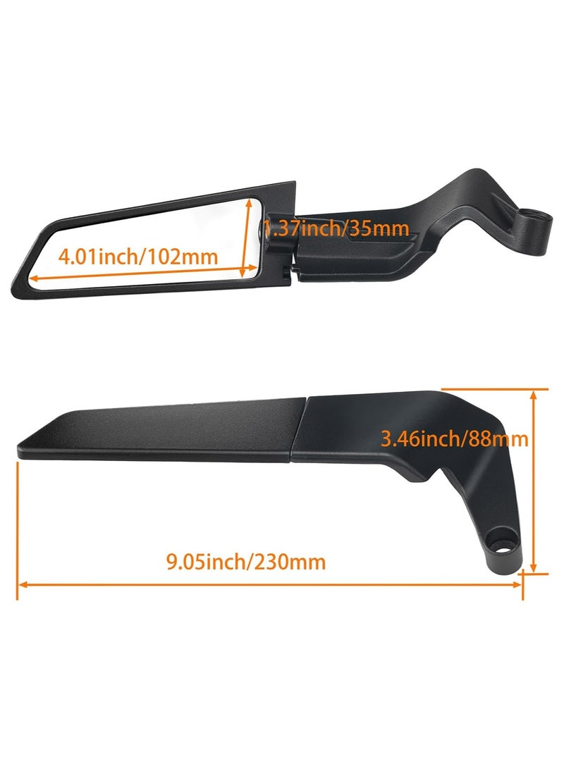Oasisgalore Universal 10MM/8MM Motorcycle Mirrors with 360° Rotation - Compatible with KTM Duke, Yamaha MT-07, Kawasaki Z Series Accessories - Image 2