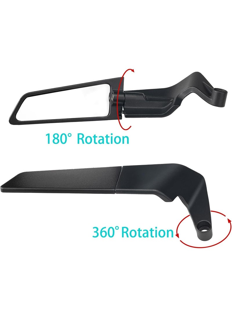 Oasisgalore Universal 10MM/8MM Motorcycle Mirrors with 360° Rotation - Compatible with KTM Duke, Yamaha MT-07, Kawasaki Z Series Accessories - Image 4