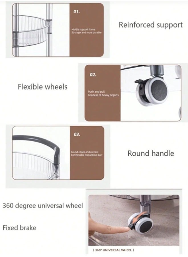 كيكي رف تخزين متعدد الاستخدامات متعدد الطبقات للفواكه والخضروات يقف على الأرض - Image 4