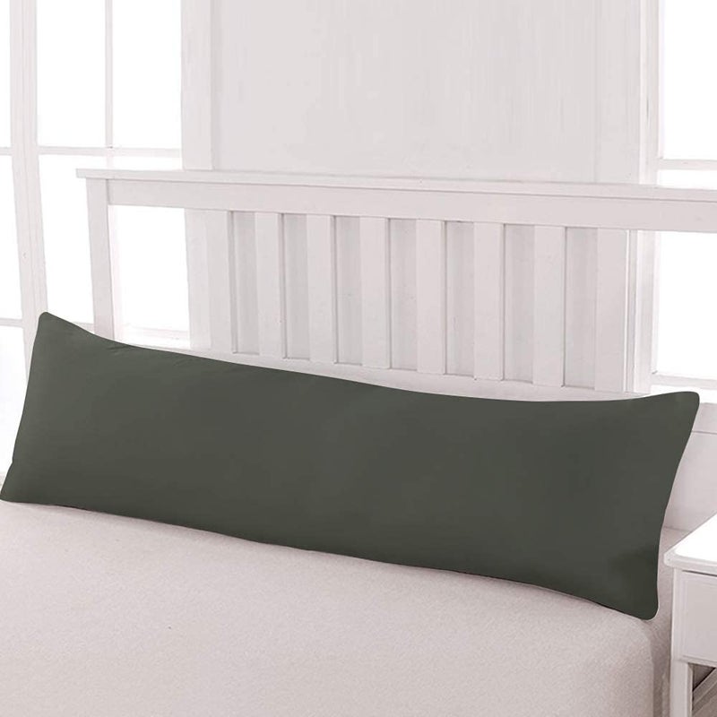 NTBAY Body Pillowcase - Brushed Microfiber 20x54 Pillowcase - Soft, Wrinkle-Free, Fade-Resistant, Stain-Resistant, Dark Grey Body Pillow Cover with Envelope Closure - 20x54 Inches, Dark Grey - Image 4