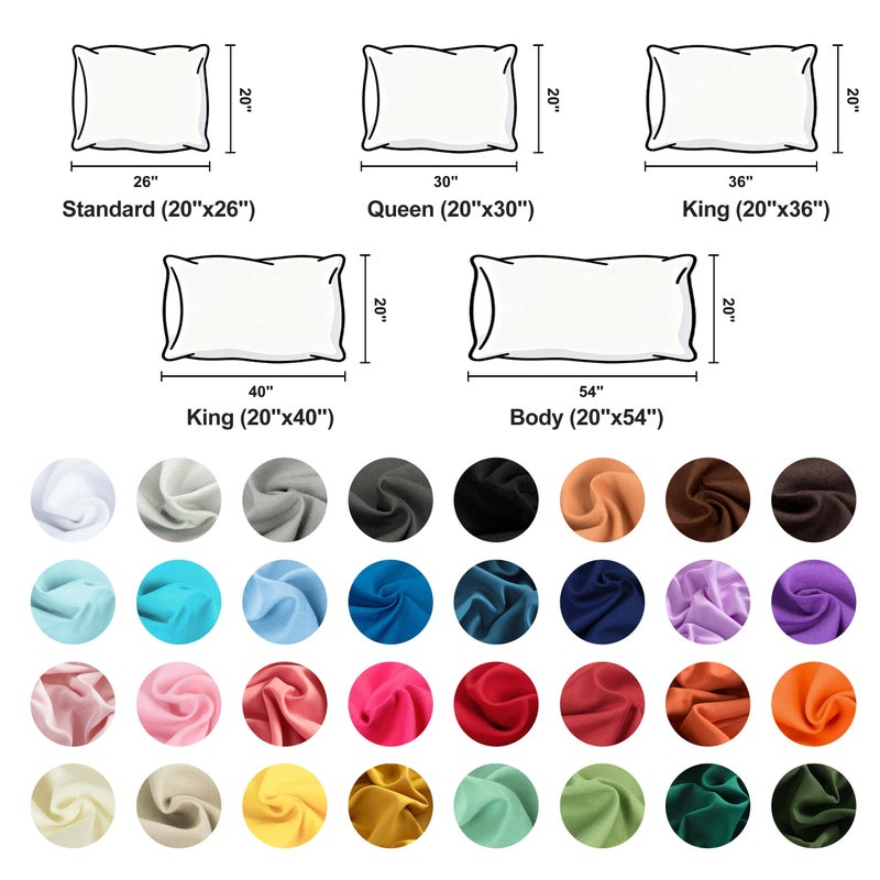 NTBAY Body Pillowcase - Brushed Microfiber 20x54 Pillowcase - Soft, Wrinkle-Free, Fade-Resistant, Stain-Resistant, Dark Grey Body Pillow Cover with Envelope Closure - 20x54 Inches, Dark Grey - Image 3
