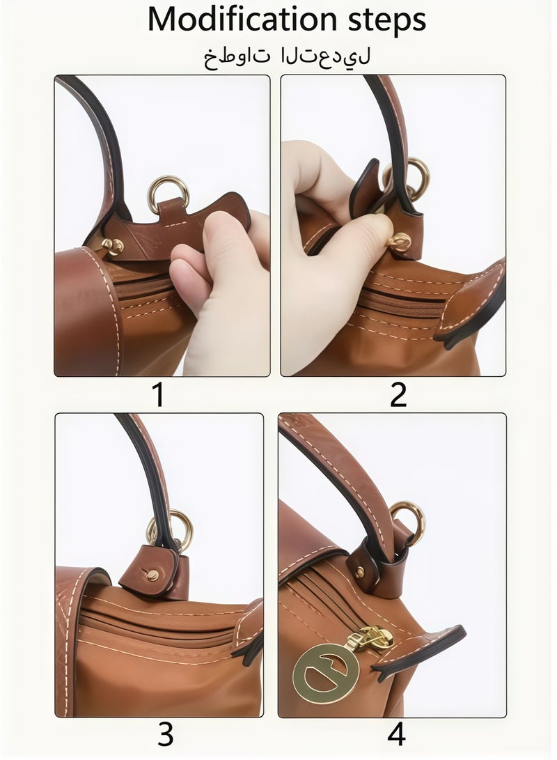 لونج شامب Longchamp Le Pliage مصغر حزام الكتف أزياء النساء الكلاسيكية متعددة الاستعابات حقيبة صغيرة ماكياج، حقيبة يد، حقيبة كتف، حزام كتف - Image 5