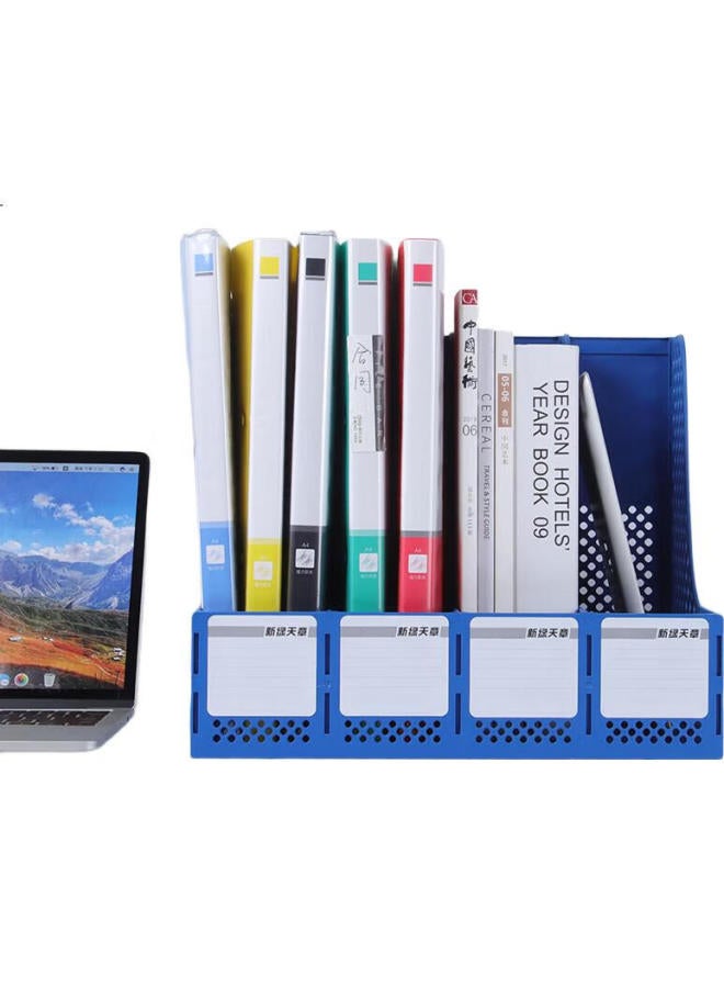 Tango File Organizer, Four-Section File Holder, Document Rack, File Basket, Archive Shelf, Desktop Office Stationery, Durable And Sturdy, Resistant To Deformation - Image 3