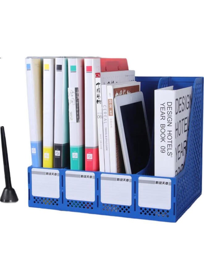 Tango File Organizer, Four-Section File Holder, Document Rack, File Basket, Archive Shelf, Desktop Office Stationery, Durable And Sturdy, Resistant To Deformation - Image 1