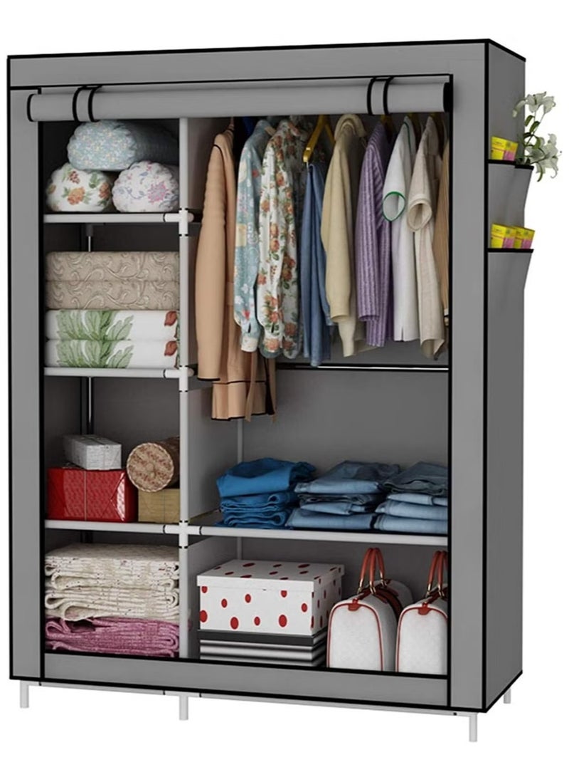 Generic Portable Wardrobe Clothes Storage Organizer Fabric Wardrobe For Clothing 