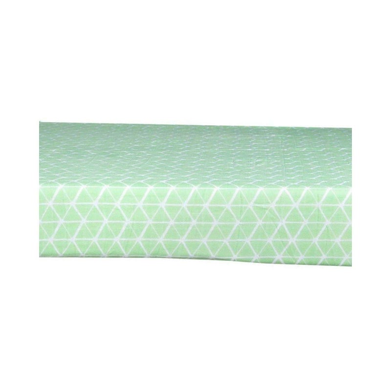 Theoni 100% Organic Cotton Muslin Cappadocia Dreams Blue Fitted Crib/Cot Sheets (Aztec Green) - Image 3