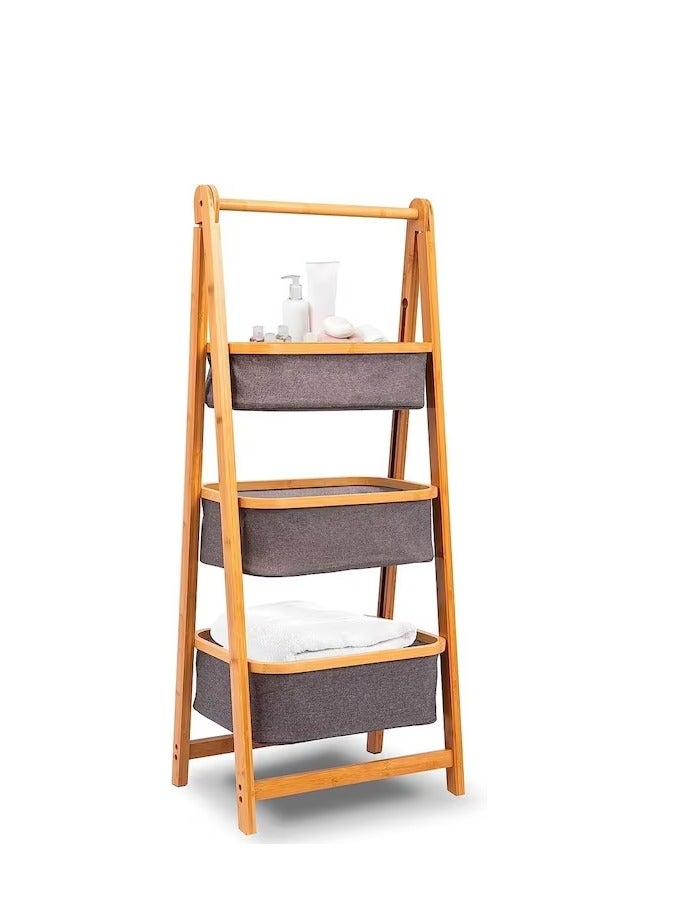 Atraux 3-Tier Portable Laundry Storage Rack With Removable Baskets - Image 1