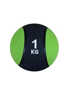 Generic Medicine Ball - Strengthens Muscles, Improves Balance and Flexibility (1 kg Green & Black)  - Image 3