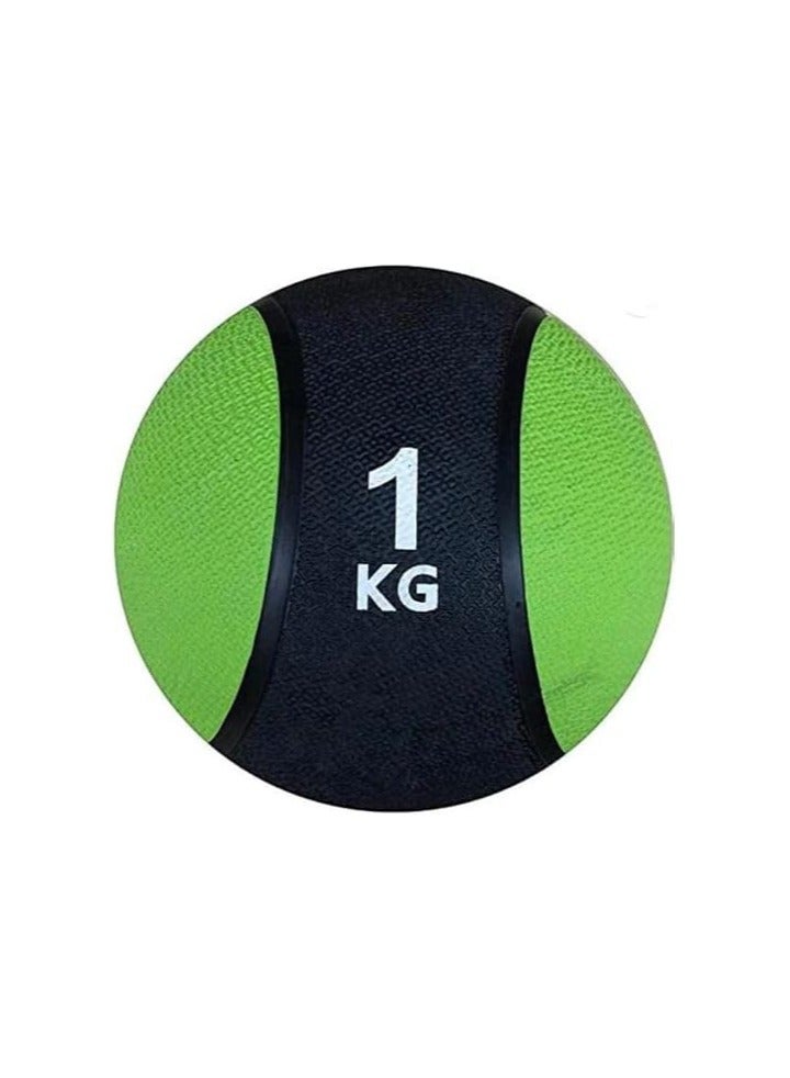 Medicine Ball - Strengthens Muscles, Improves Balance and Flexibility (1 kg Green & Black) - Image 3