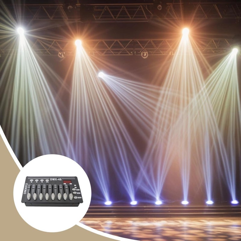 مخلط إضاءة DMX512 بـ 48 قناة، وحدة تحكم المسرح لمصابيح LED Par، مصابيح الرأس المتحركة، معدات DJ - Image 3