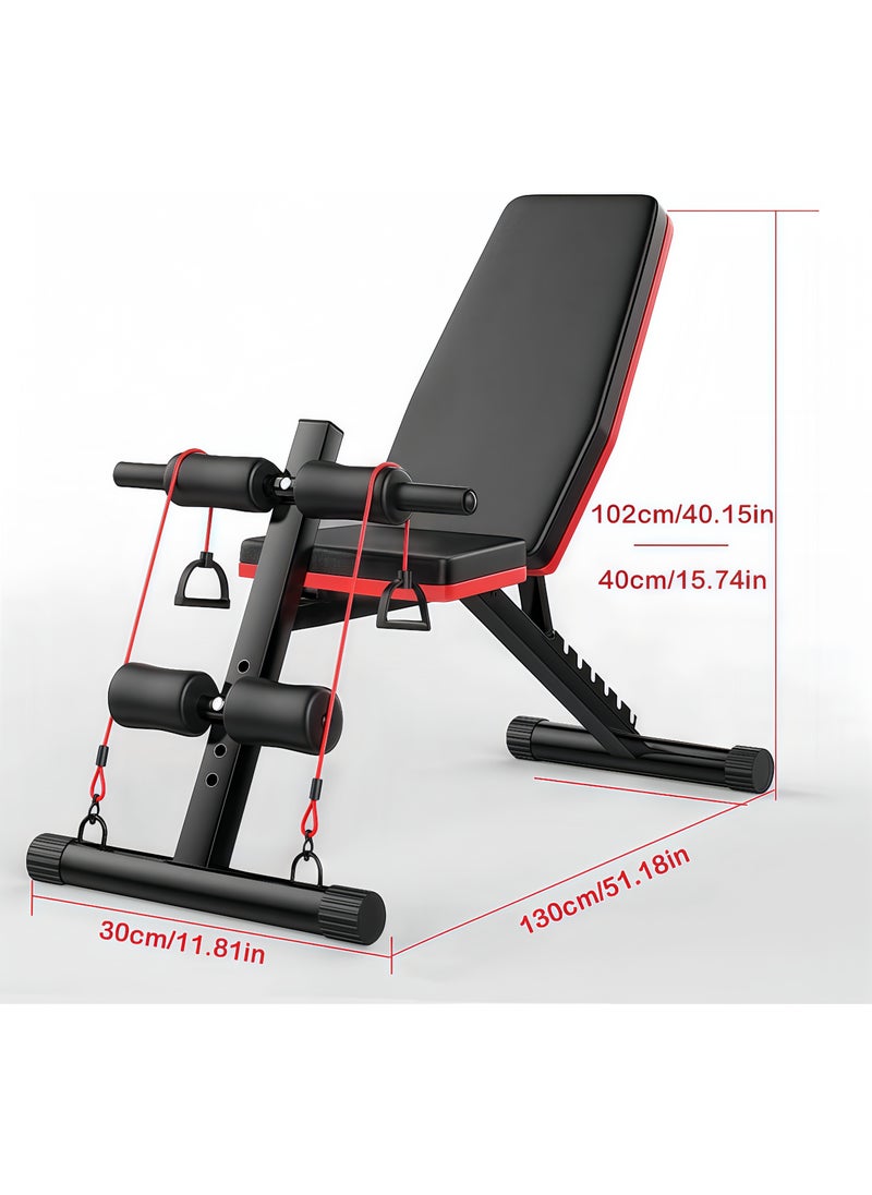 Dumbbell Stool Adjustable Weight Bench Home Training Gym Weight Lifting Bench Flat Incline Decline Multiuse Exercise Workout Bench Home Gym Exercise
