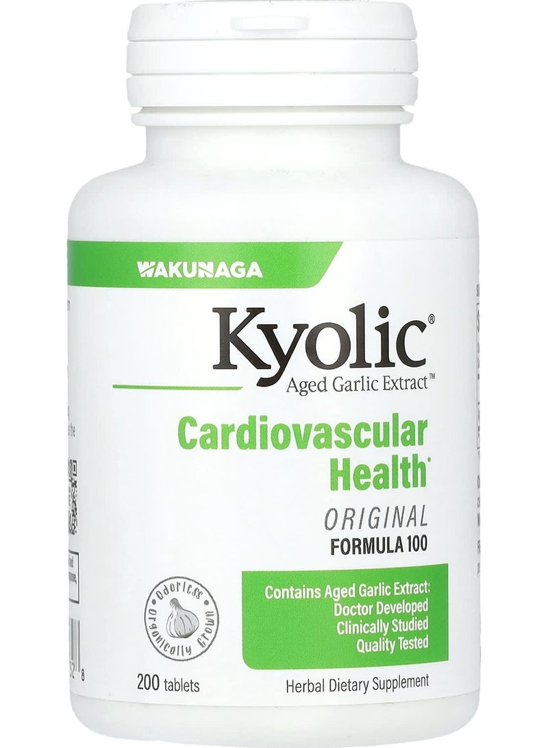kyolic Aged Garlic Extract, Cardiovascular, Original Formula 100, 200 Tablets