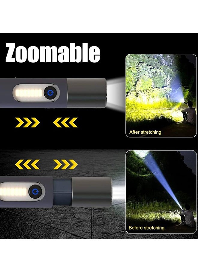 Alruht Multifunctional Flashlight, Super Bright Rechargeable Flashlight, Telescoping with 4 Modes Flashlight for Outdoor, Emergencies, Camping  - Image 2