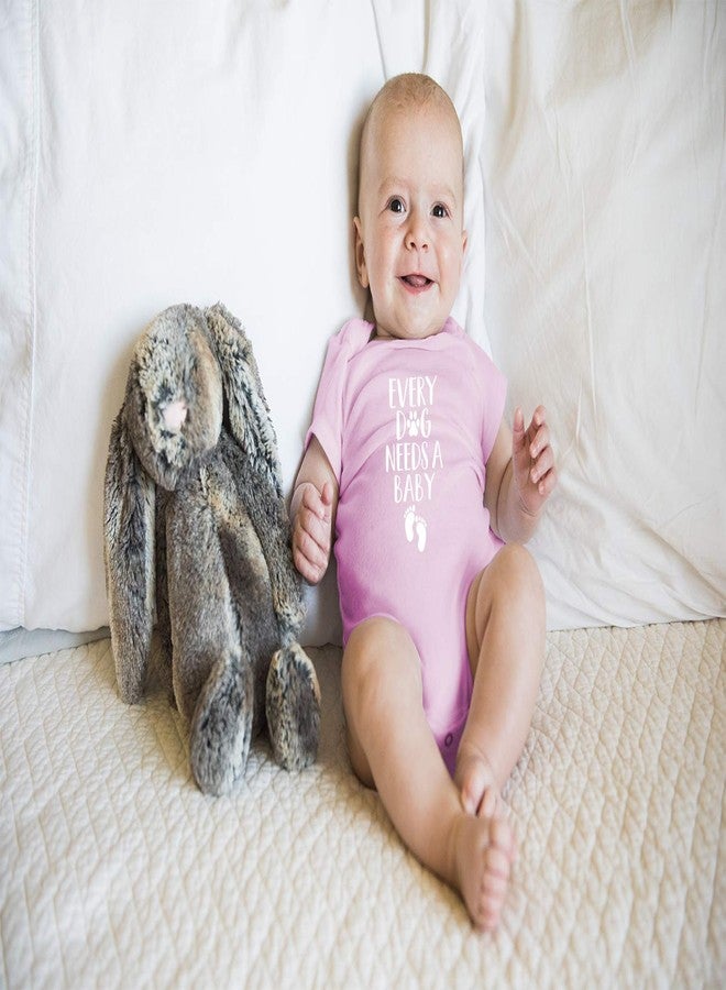 Funnwear كل كلب يحتاج إلى طفل - بدلة أطفال أساسية مضحكة - ملابس أطفال أولاد وبنات حديثي الولادة (حديثي الولادة، وردي) - Image 3