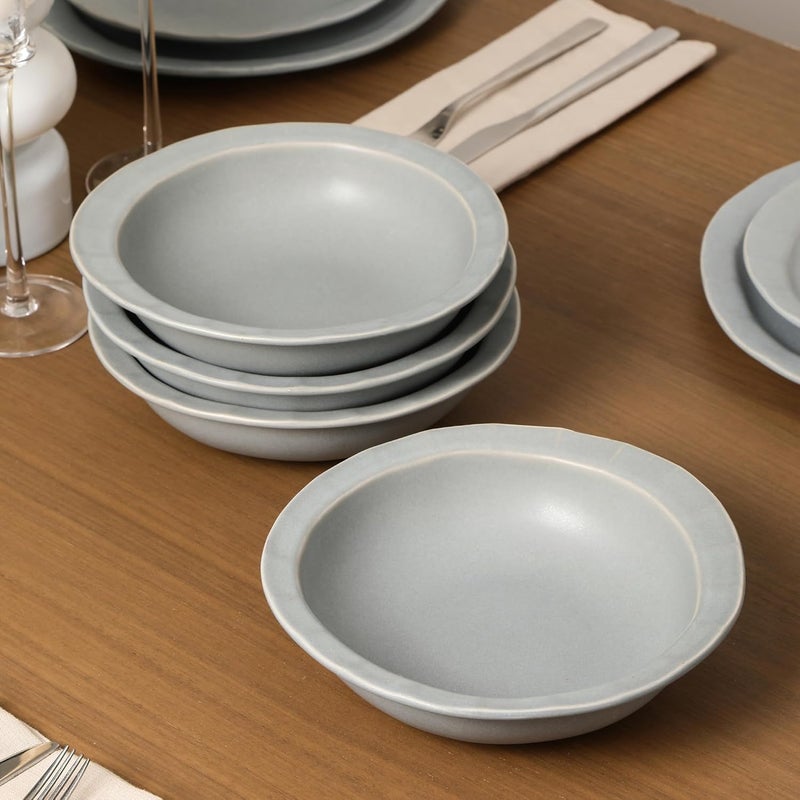 Stone Lain Oasis 4Piece Pasta Bowl Set Stoneware Grey Blue - Image 2