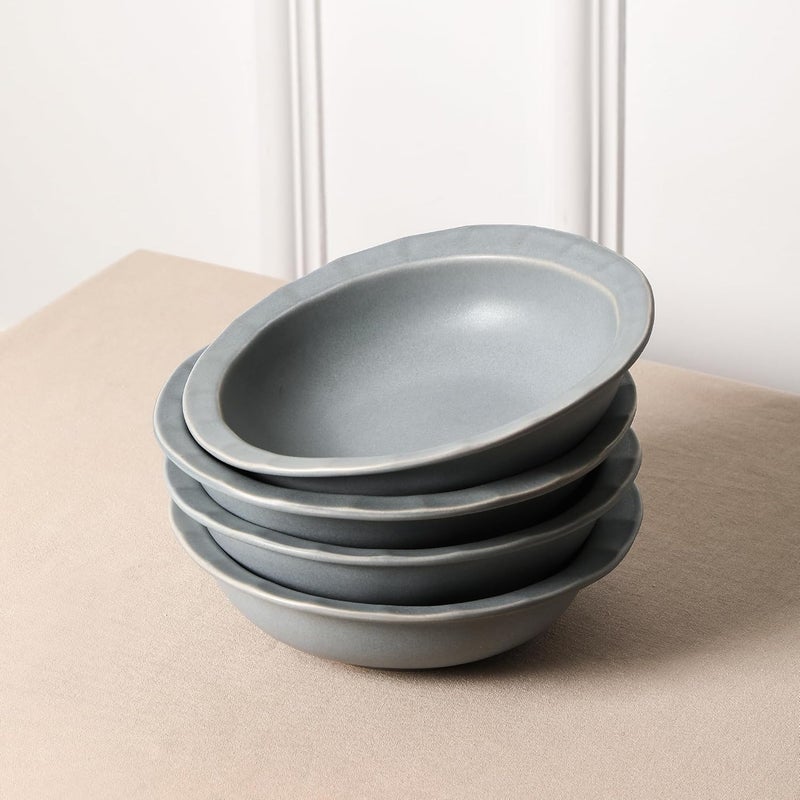 Stone Lain Oasis 4Piece Pasta Bowl Set Stoneware Grey Blue - Image 3