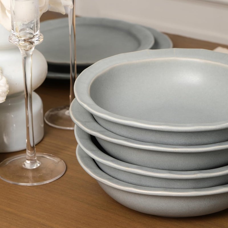 Stone Lain Oasis 4Piece Pasta Bowl Set Stoneware Grey Blue - Image 4