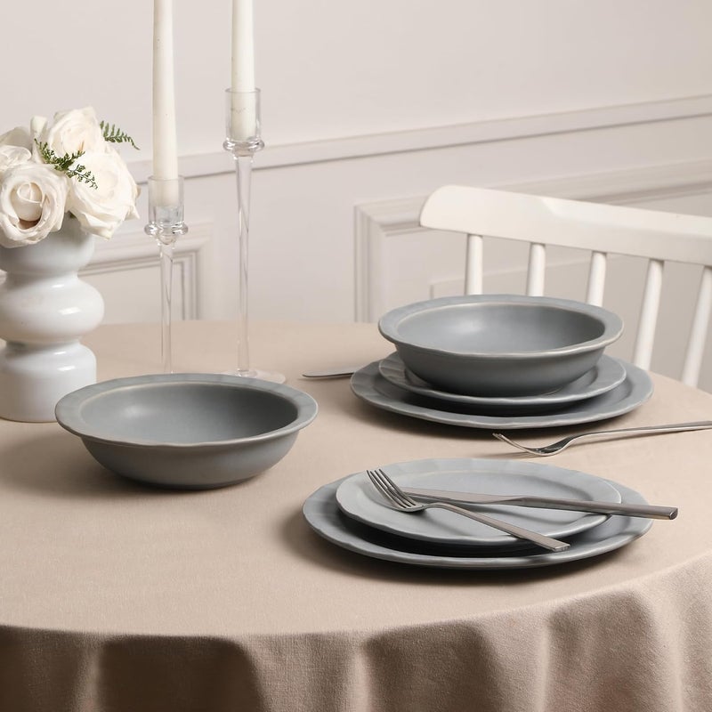 Stone Lain Oasis 4Piece Pasta Bowl Set Stoneware Grey Blue - Image 5