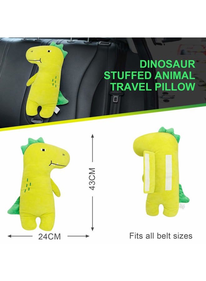 Farochy Car Pillow for Kids - Dinosaur Seat Belt Cover, Car Seat Belt Pillow Kids Car Seatbelt Covers, Vehicle Shoulder Pads, Seatbelt Cushion for Kids, Seat Strap Pillows Kids (Dinosaur) - Image 2