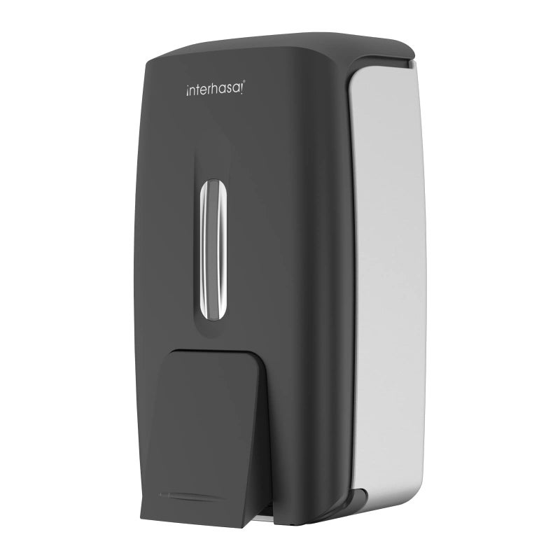 interhasa! interhas Wall Mount Manual Soap Dispenser 800ml Gel Liquid Commercial  Black