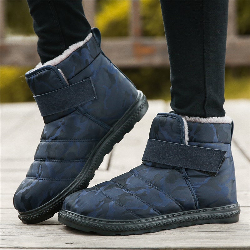 Fujian Manufacturers Winter Fleece-Lined Water-Proof Cotton-Padded Shoes Warm Casual Couple Hiking Snow Boots - Image 1