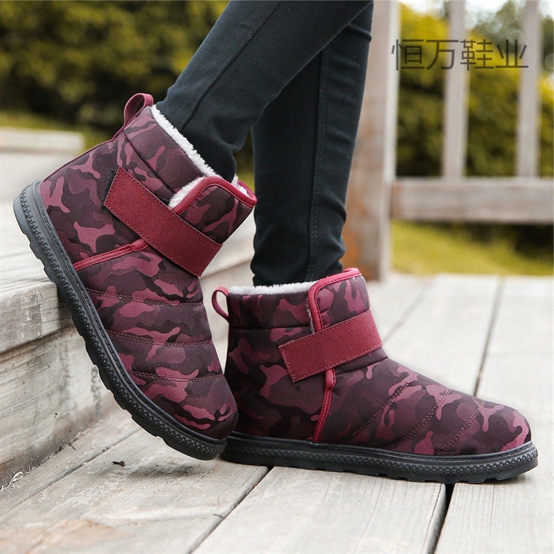 Fujian Manufacturers Winter Fleece-Lined Water-Proof Cotton-Padded Shoes Warm Casual Couple Hiking Snow Boots - Image 3