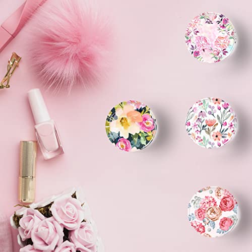 Poitvd 12Pcs Glass Strong Magnetic Refrigerator Magnet Fridge Sticker,Colorful Flowers Crystal Fridge Magnets Decoration for Crafts,Fridge Magnets for Kitchen, Office Whiteboard, Cabinet and Dishwasher - Image 3