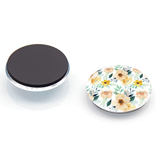 Poitvd 12Pcs Glass Strong Magnetic Refrigerator Magnet Fridge Sticker,Colorful Flowers Crystal Fridge Magnets Decoration for Crafts,Fridge Magnets for Kitchen, Office Whiteboard, Cabinet and Dishwasher - Image 5