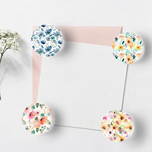 Poitvd 12Pcs Glass Strong Magnetic Refrigerator Magnet Fridge Sticker,Colorful Flowers Crystal Fridge Magnets Decoration for Crafts,Fridge Magnets for Kitchen, Office Whiteboard, Cabinet and Dishwasher - Image 4