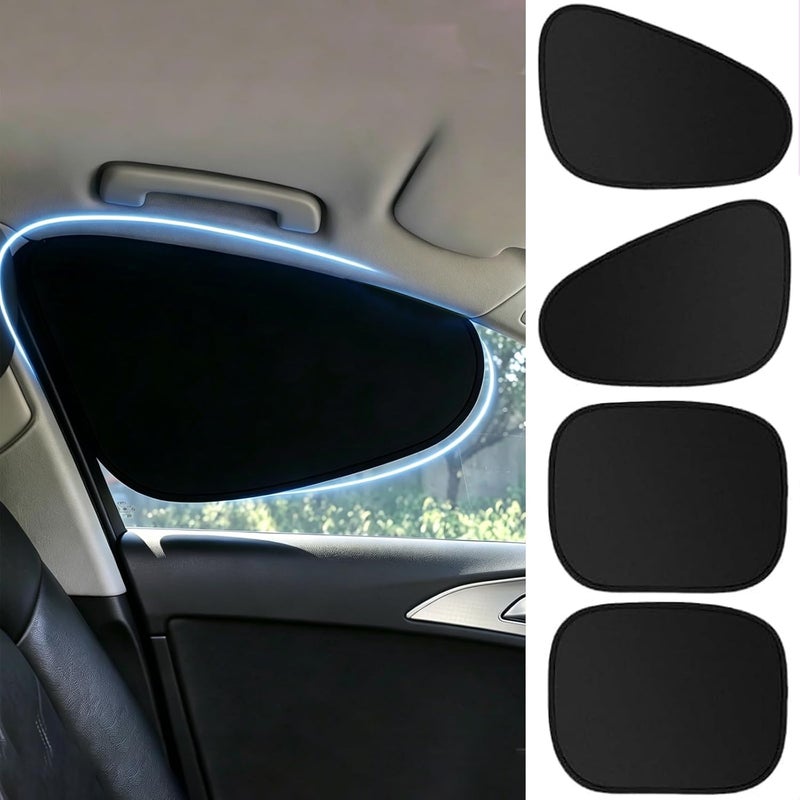 Couleurs Car Window Shade 4 Pack, Magnetic Sun Blocker with Static Suction, 99% UV Protection, Universal Fit for Sedan MPV SUV Truck, Front and Rear Windows - Image 1