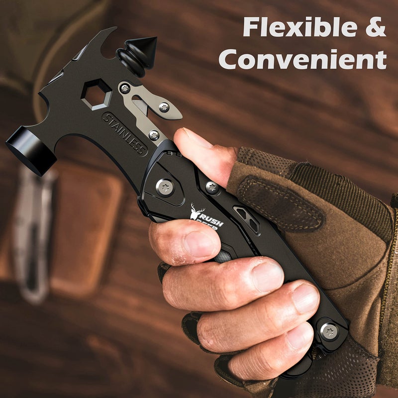 RUSH DEER 16-in-1 Multitool, Gifts for Dad, Hammer Multi tool, Utility Knife Multitools for Men, Survival Gear and Supplies, Christmas Gift for Boy Husbands - Image 2