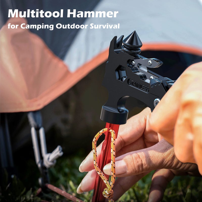 RUSH DEER 16-in-1 Multitool, Gifts for Dad, Hammer Multi tool, Utility Knife Multitools for Men, Survival Gear and Supplies, Christmas Gift for Boy Husbands - Image 5