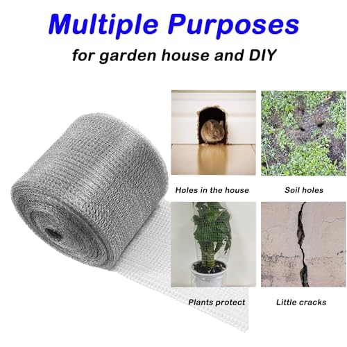 AWIORETON Wire Mesh for Mice Control 5 in X 36Ft,Hole Fill Fabric, Weep Holes Covers, Upgraded Stainless Steel Wire Mesh Roll, Flexible Stretchy Meshs Fabric for Garden House and DIY, Rodent Barrier - Image 5