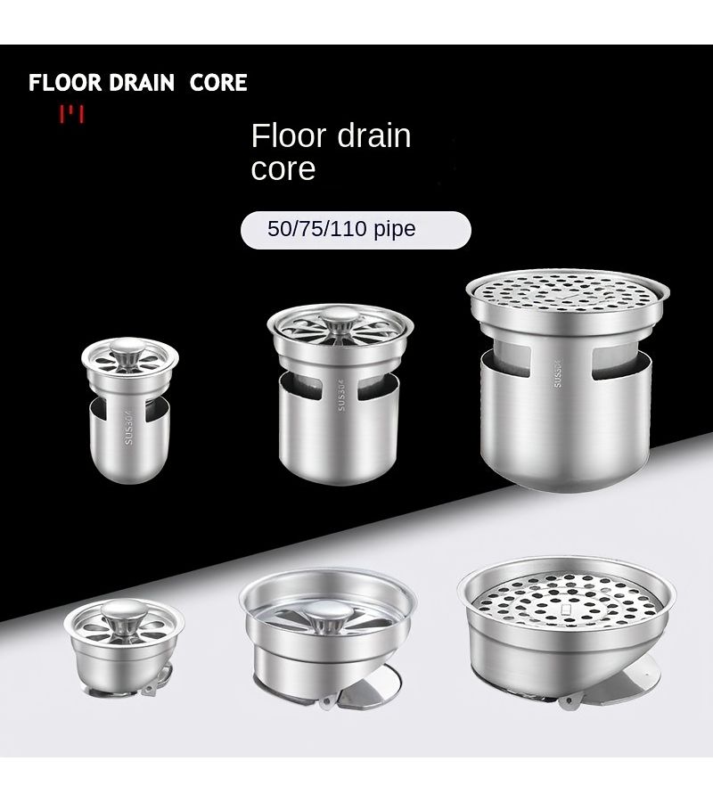 304 Stainless Steel Floor Drain Filter with 236 Inch Diameter Self Sealing Core Anti Odor Insect Proof For Bathroom Toilet - Image 4