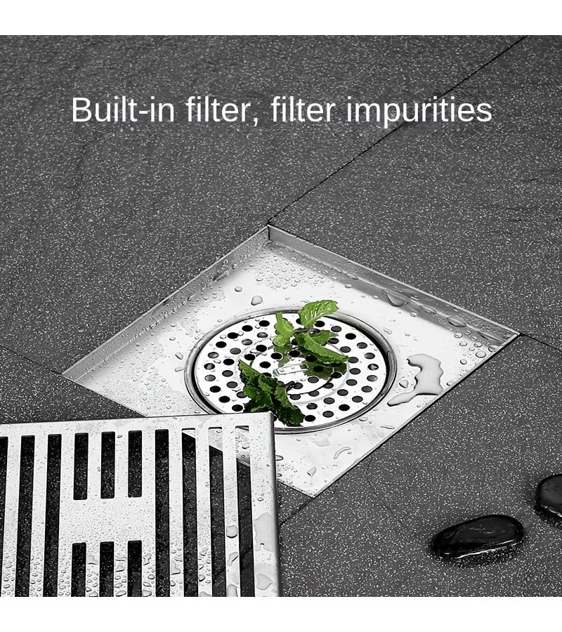 304 Stainless Steel Floor Drain Filter with 236 Inch Diameter Self Sealing Core Anti Odor Insect Proof For Bathroom Toilet - Image 2