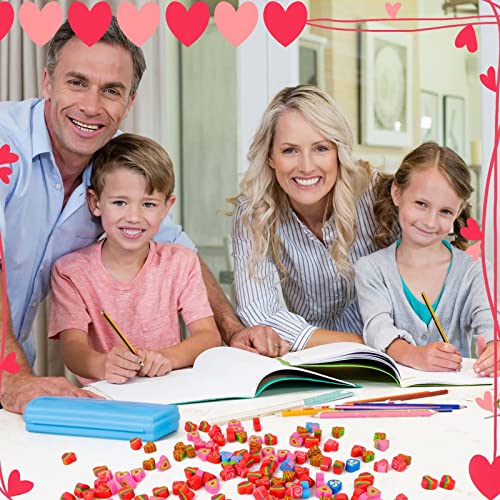 LIGHOON Valentine Mini Erasers Bulk, 240 Pcs Valentine's Day Heart Erasers, Novelty Cute Holiday Erasers Valentine Party Decoration Supplies Gift Filling - Image 4