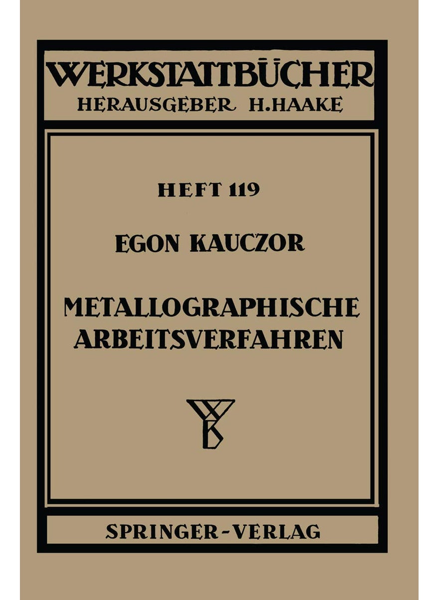 Metallographische Arbeitsverfahren 
