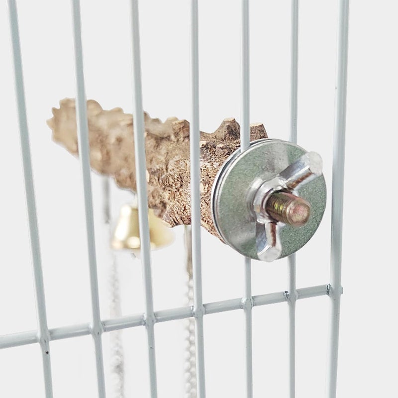 Allazone 20 PCS Bird Cage Accessories: Screws, Nuts, Washers for DIY Bird Perch, Stand, Hamster Platform, Chinchilla House, Small Animal Playground, Wall Mount, Silver Iron Frame - Image 4