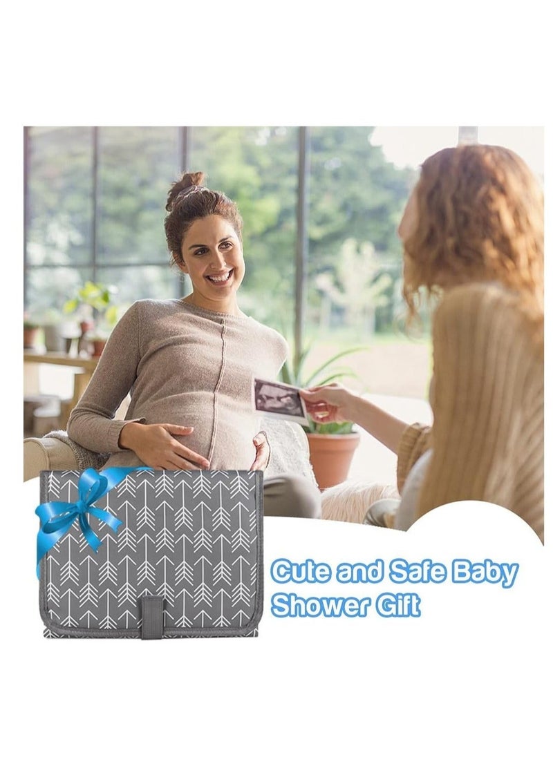 Y&D Portable Diaper Changing Pad,DMG pad for Newborn Girl & Boy,Waterproof Compact Mat with Built-in Pillow - Lightweight Foldable Station  - Image 3